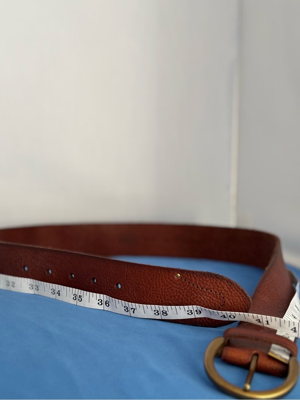 Brown vintage inspired genuine leather size medium Frye belt. Western, boho. - Picture 15 of 16